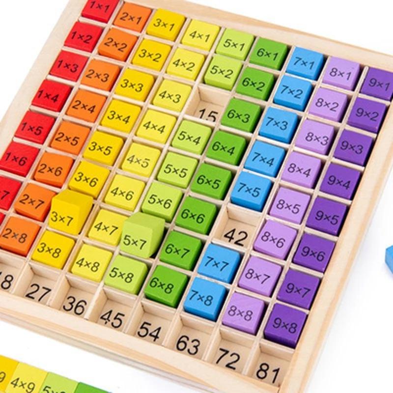 Montessori Educational Math Toys for Kids Children Baby Toys Multiplication Table Math Arithmetic Teaching Aids