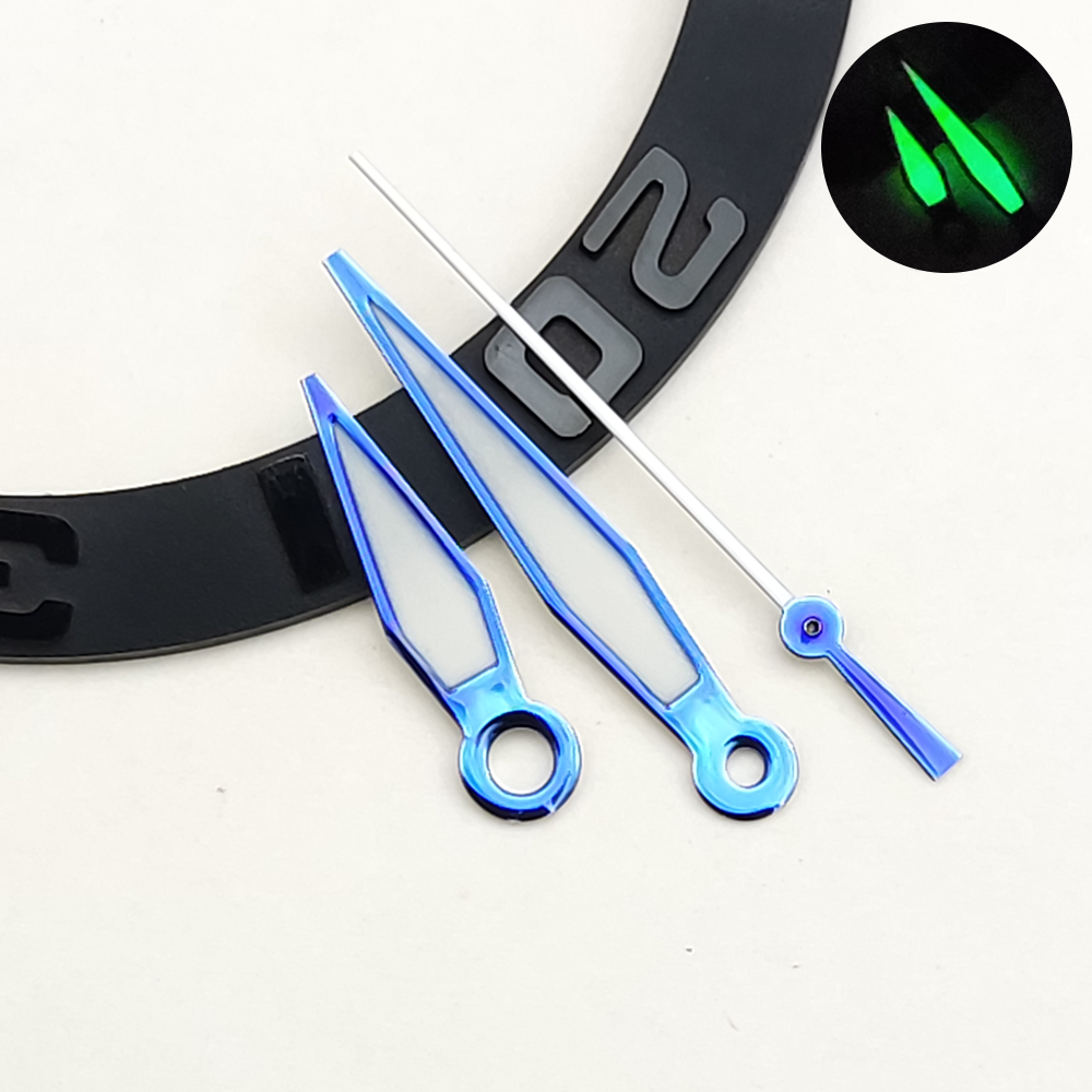 NH35 Hands Black Blue Watch Hands Green Super Luminous Pointer Fits NH36 4R35 4R36 7S Automatic Movement Replace Parts