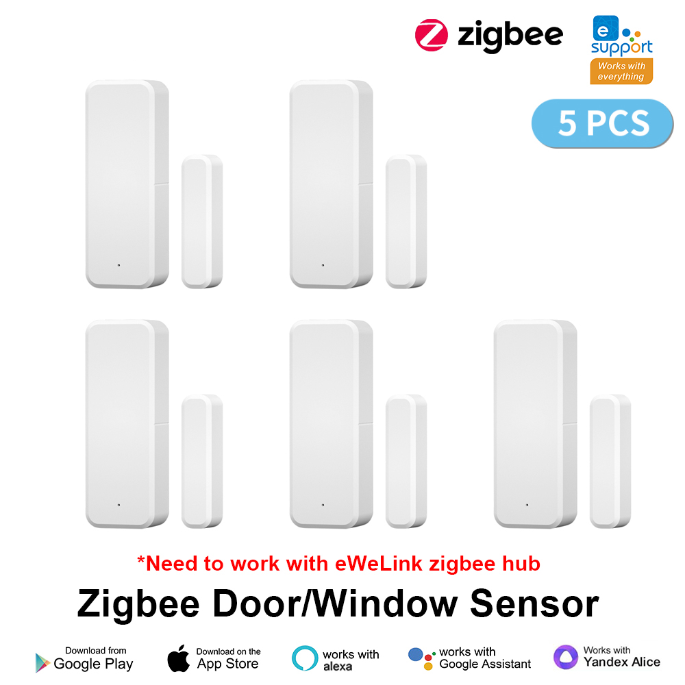 ZigBee Door Window Sensor eWeLink APP Smart Home Security Protection Door Open Closed Detector for Alexa Yandex Alice