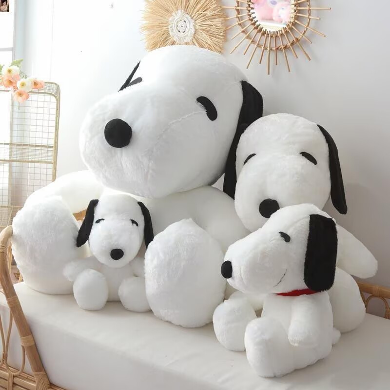 Kawaii Big Size Snoopy Plush Toy White Dog Snoopy Plushies Toy Pillow Stuffed Doll Cuddly Puppy Doll Animal Birthday