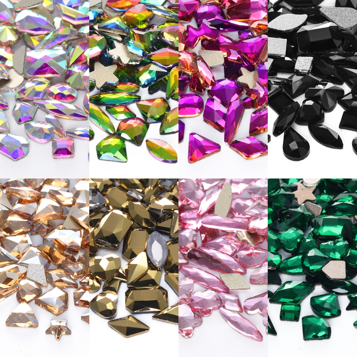 Hot Sale Mixed Shapes Rhinestones Jewelry Luxury Shiny Diamond For Nail Art Decorations DIY Glass Crystal Flatback Glitter