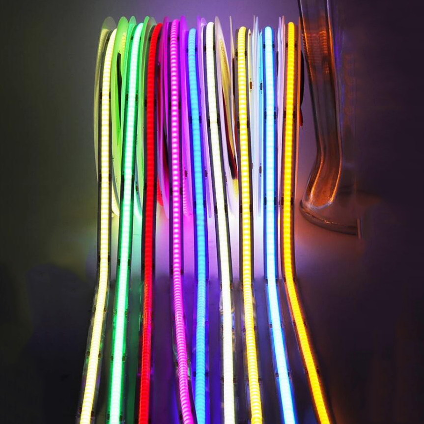 Super Thin 5mm COB LED Strip 320LEDs/M High Brightness Flexible 12V LED Light Neon Tape Ribbon For Home Closet Car Decoration