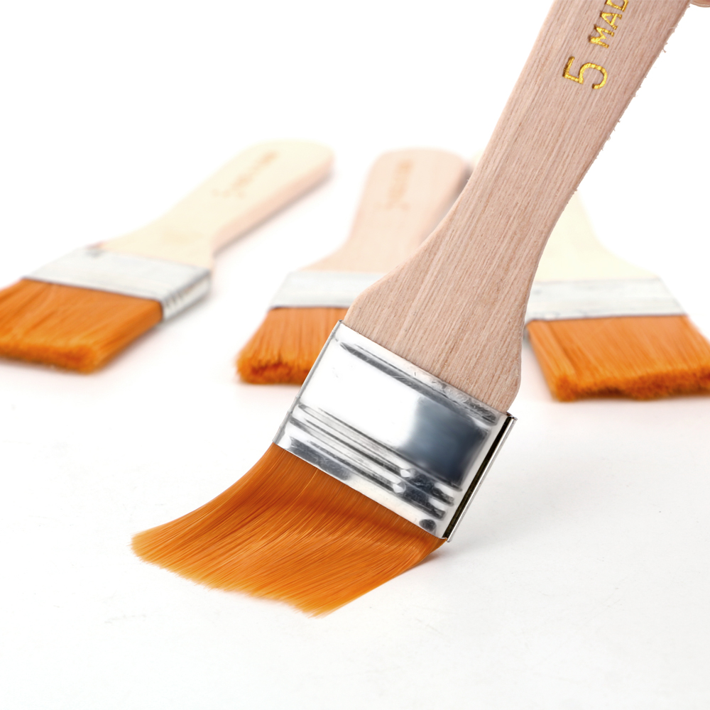 Wood Handles Watercolor Paint Drawing Nylon Oil Paint Brush 4Pcs/Set Hair Painting Brush Acrylic Paints