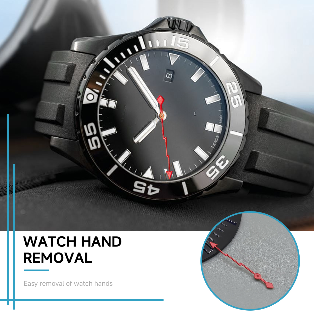 NH35 Diving Watches Needles Lightning Second Hands Fit NH35 4R35 NH36 4R36 Movement Replacement Parts