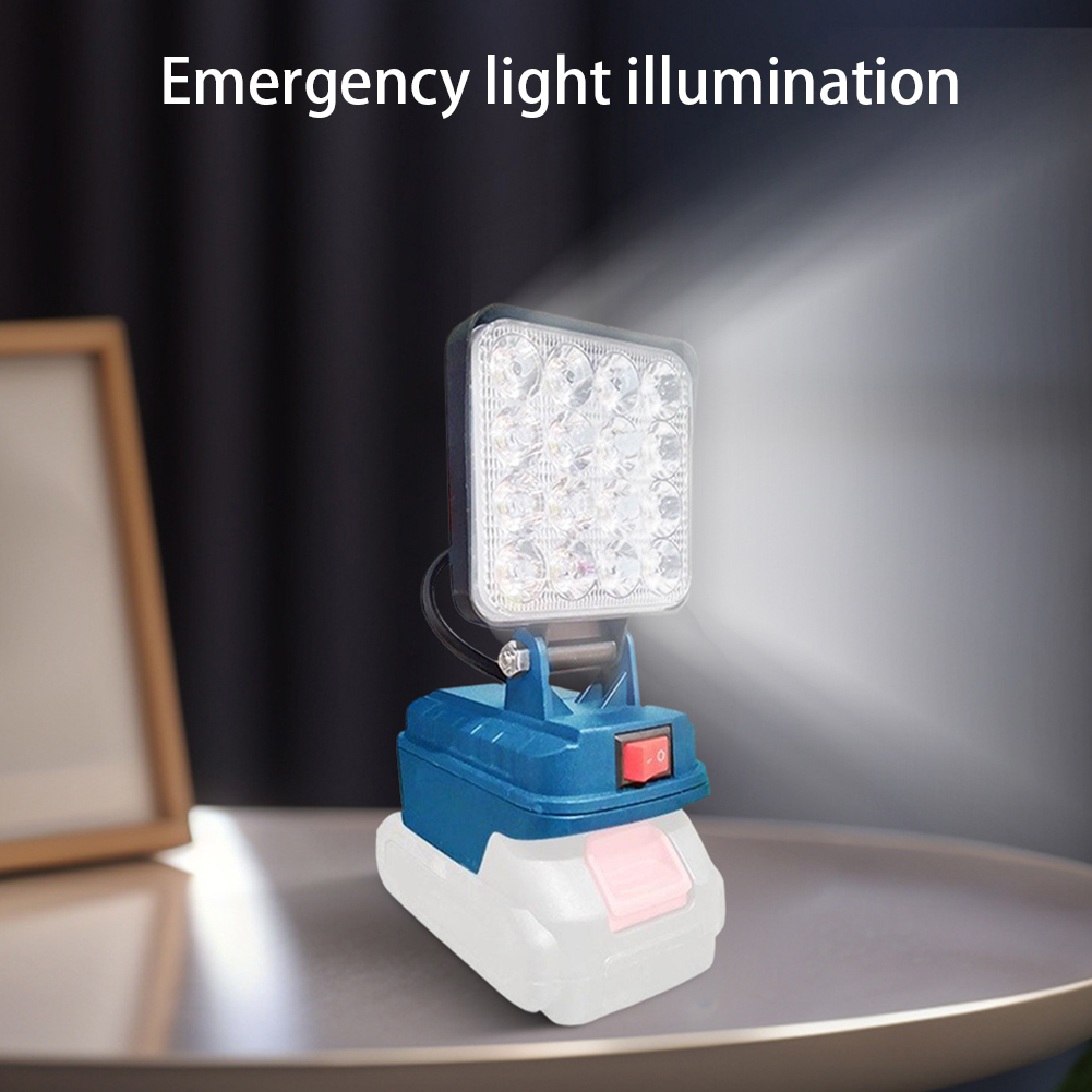 LED Work Light Camping Light Rechargeable Emergency Light Dual USB Ports Battery Lantern Waterproof for Construction Site