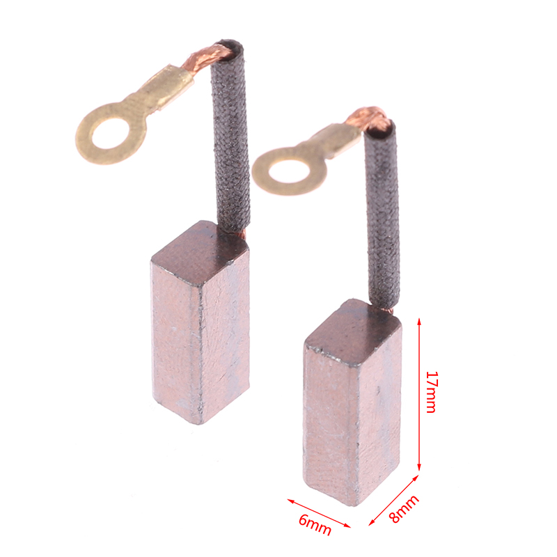 2pcs DC water pump submersible motor copper battery car carbon brush 12V24V36V48V60V 17*8*6mm