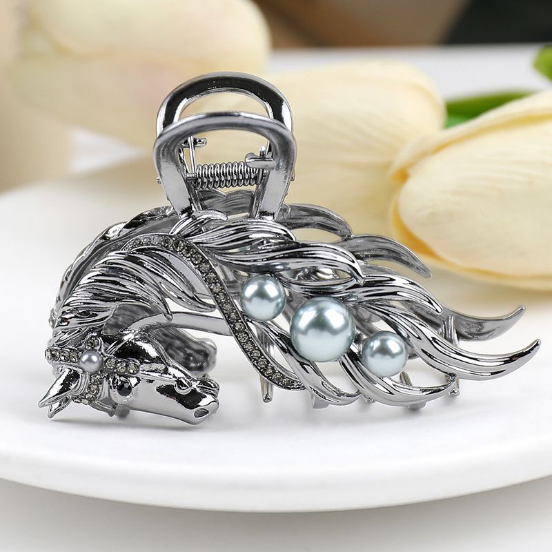 1pc Chinese New Year, Year of the Horse, hair clip, back of the head, personalized metal hair clip, coiled hair, hair clip