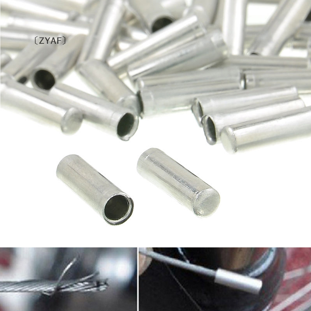 〔ZYAF〕100 Pcs Bicycle Brake Cable Cap Bicycle Shifter Brake Gear Inner Cable Tips Ends Caps Crimp Ferrule