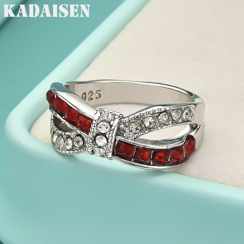 Hot 925 Sterling Silver Ring Beautiful Pretty Fashion Wedding Party For Women Stone Crystal Lady Jewelry Anillos Mujer