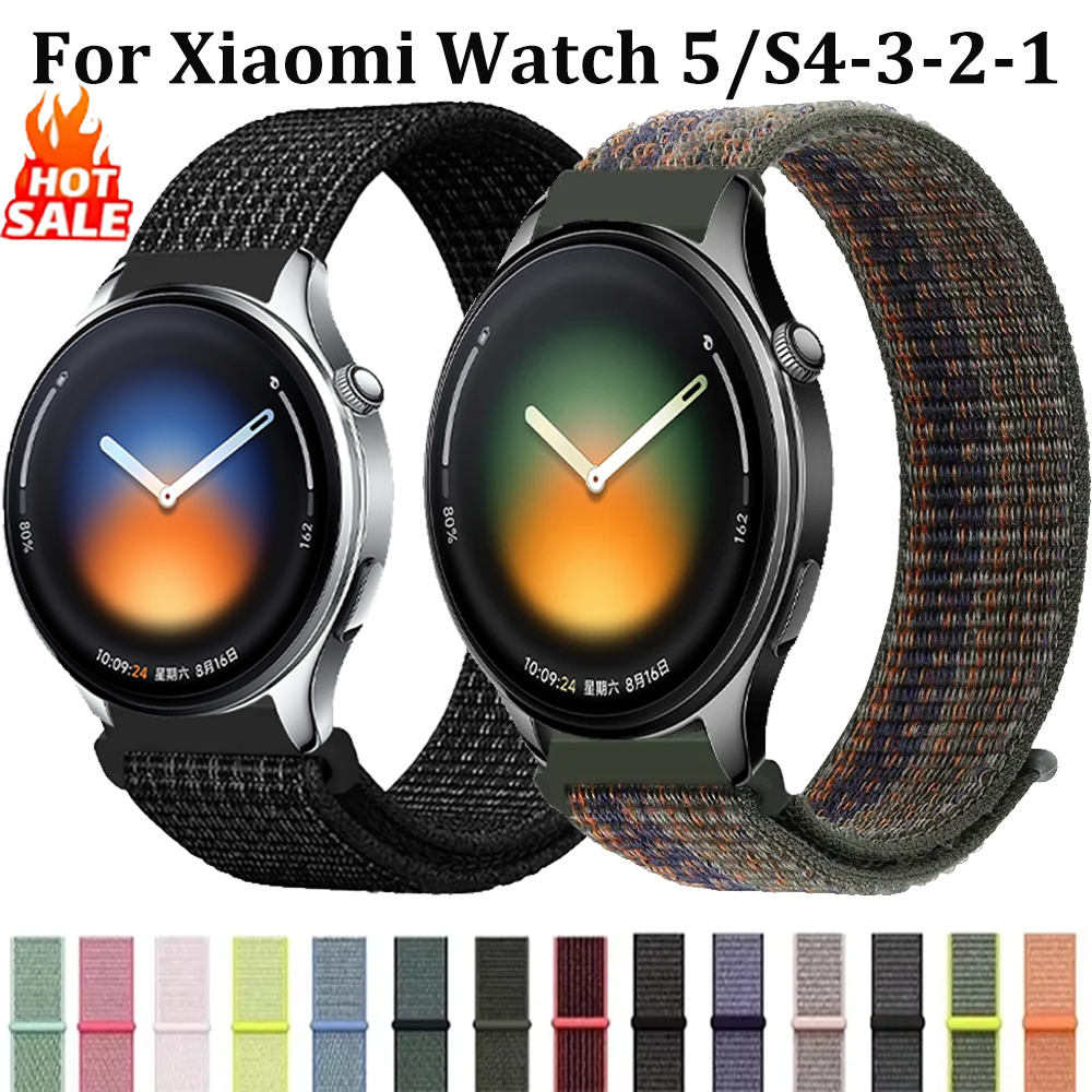 20mm 22mm Nylon Loop Strap For Watch 5/S4-3-2-1 Breathable Wristband For Watch X2 X 3 2 Watch 5 S 3 Watchband