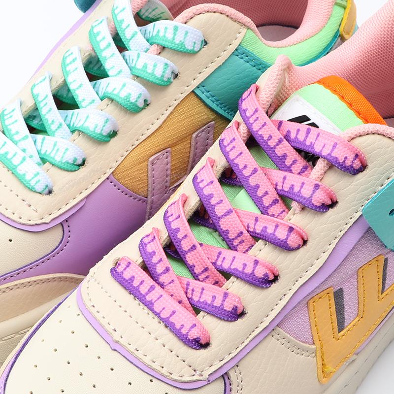 New Af1 Shoelaces for Sneakers Rainbow ice Cream Flat Shoelace Elastic Laces Shoes Strings 120/140/160CM Width 0.8cm 1Pair