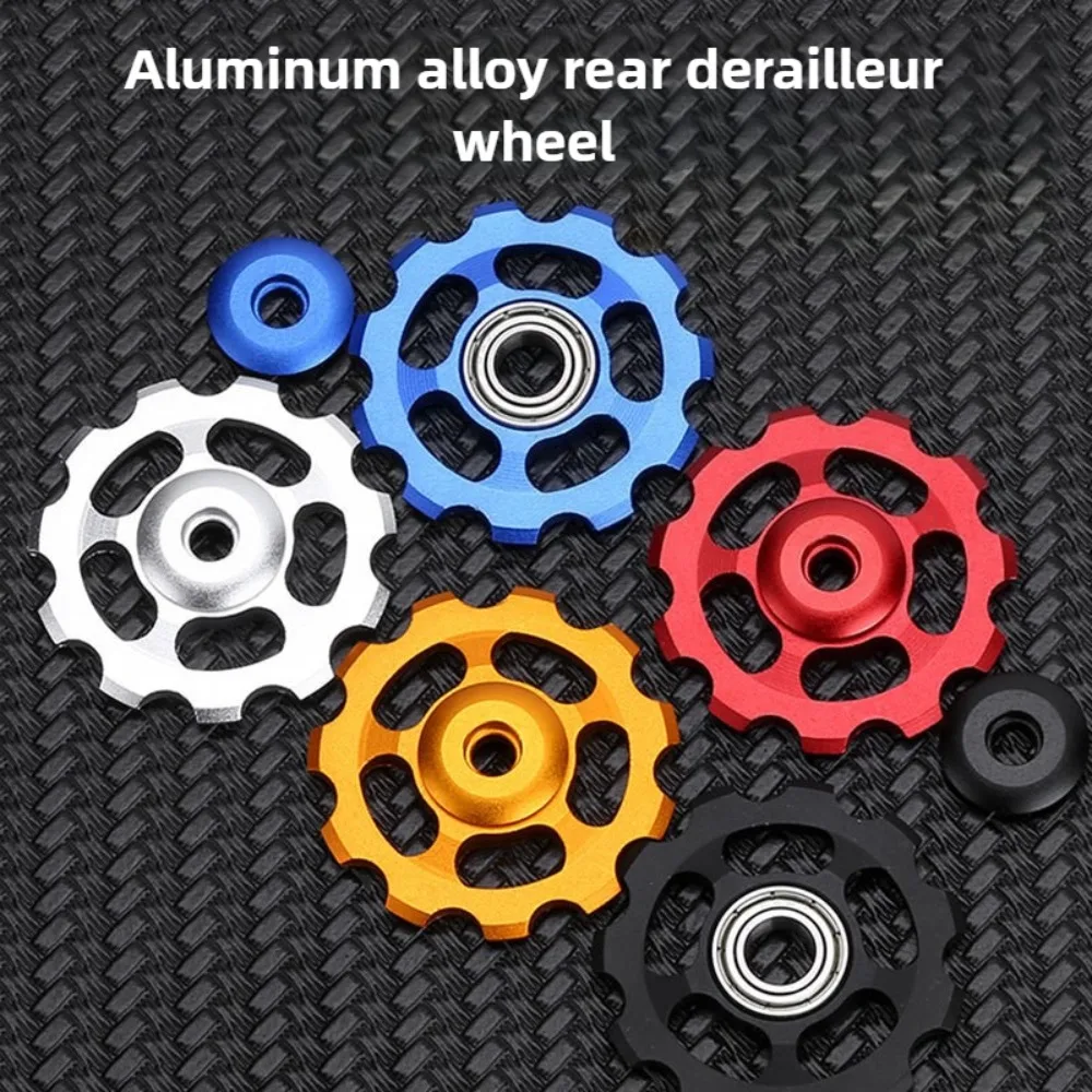 Aluminum alloy rear derailleur pulley wheel for mountain bikes,bearing anodizedCNC11-tooth derailleur sprocket,cycling equipment