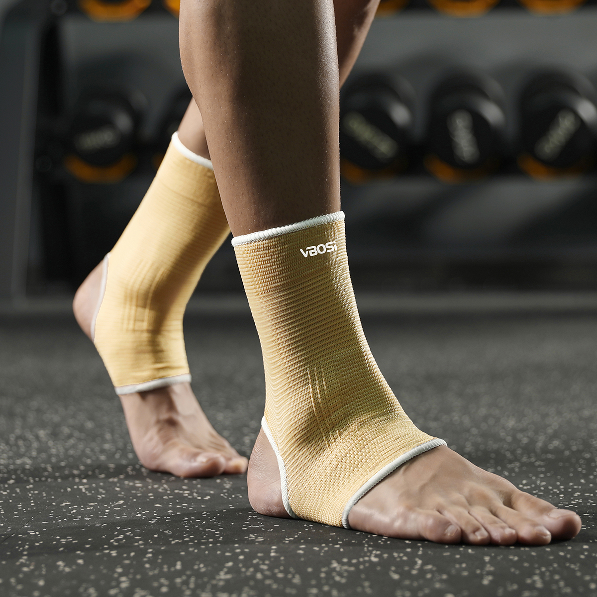 1 Pair One Size Elastic Breathable Ankle Support Sleves for Running Basketball Cycling