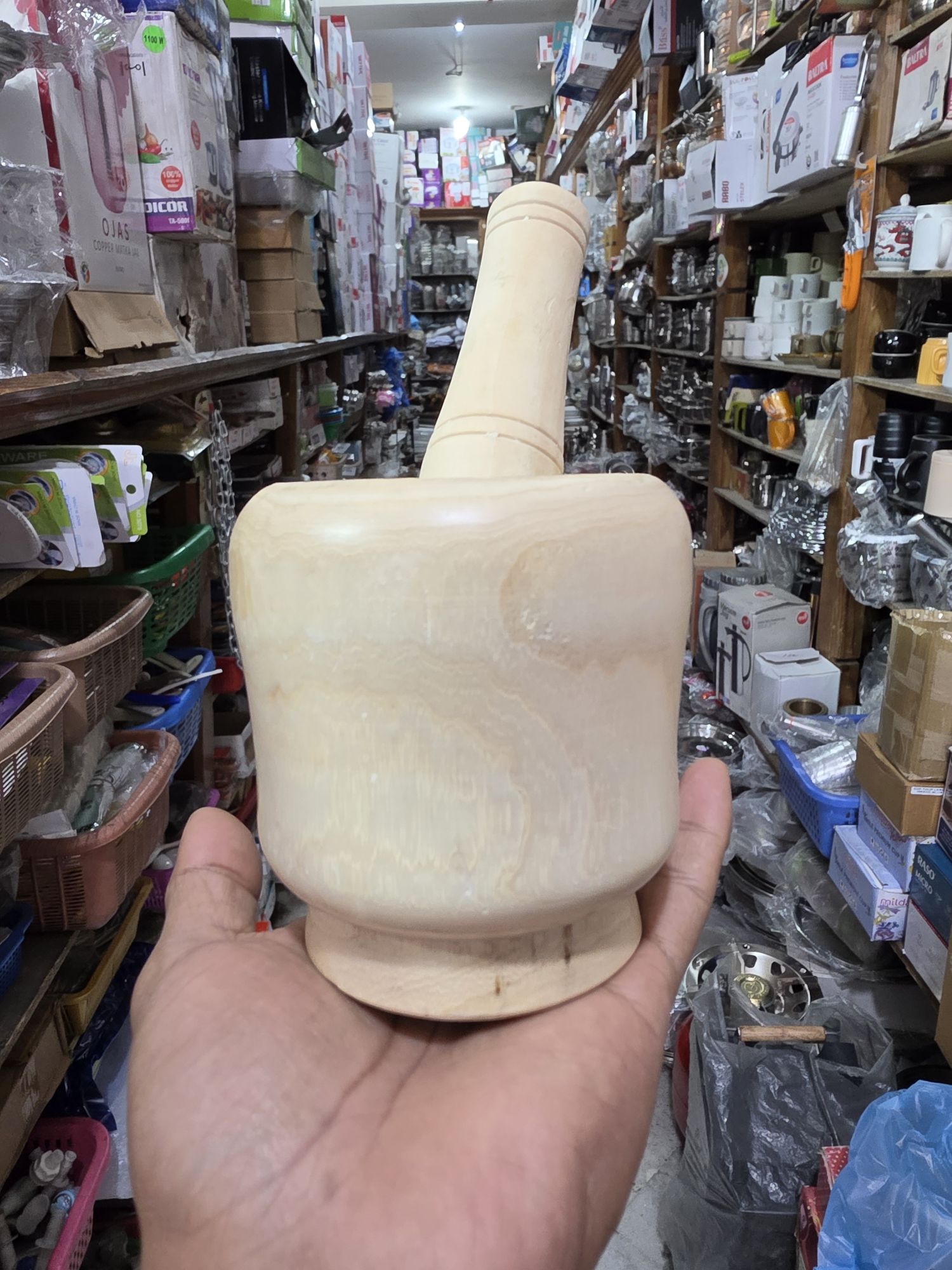 Wooden Khal /Okali For Spices And Making Pastes