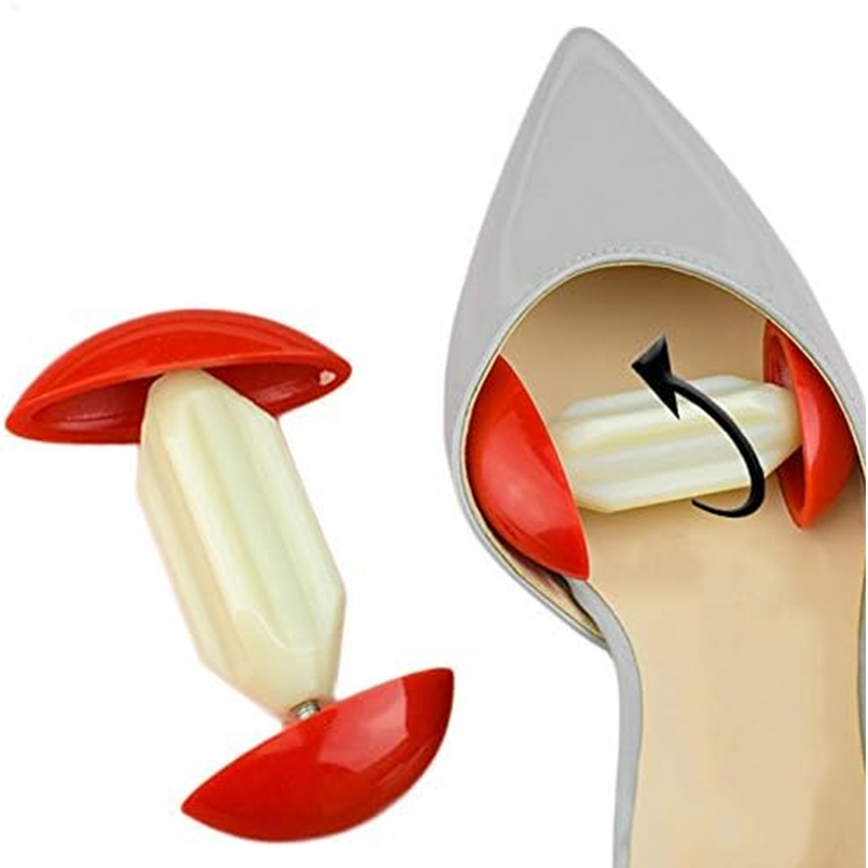 1 Pair Mini Adjstable ABS Shoe Brace Extende Wrinkle Resistant Shoe Stretcher Shoe Trees Adjustable Length Width for Men Wome