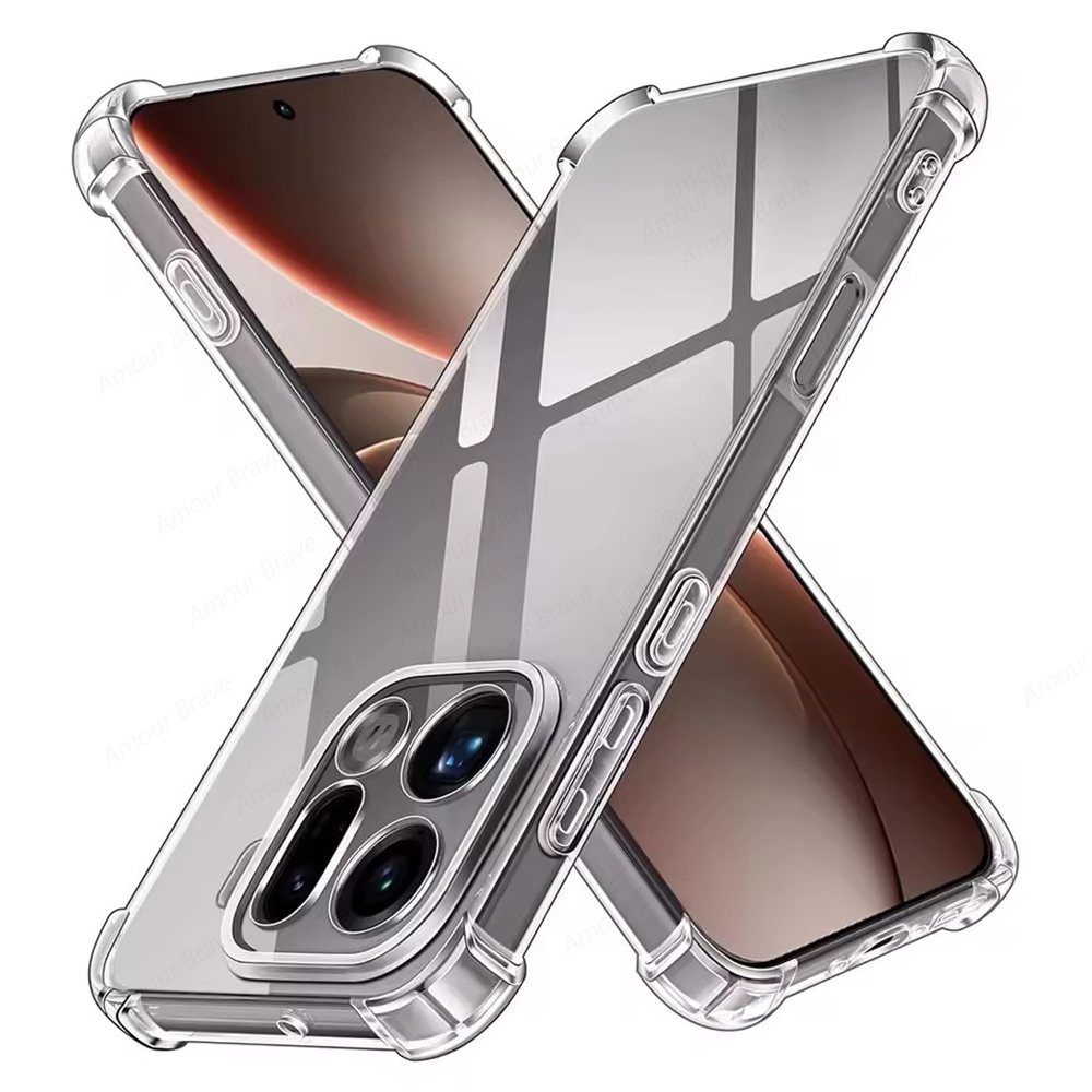 Transparent Shockproof Phone Case for Find X9 Ultra X8 X7 Pro X6 X5 X3 Lite Pro Soft Silicone Clear TPU Protective Cover