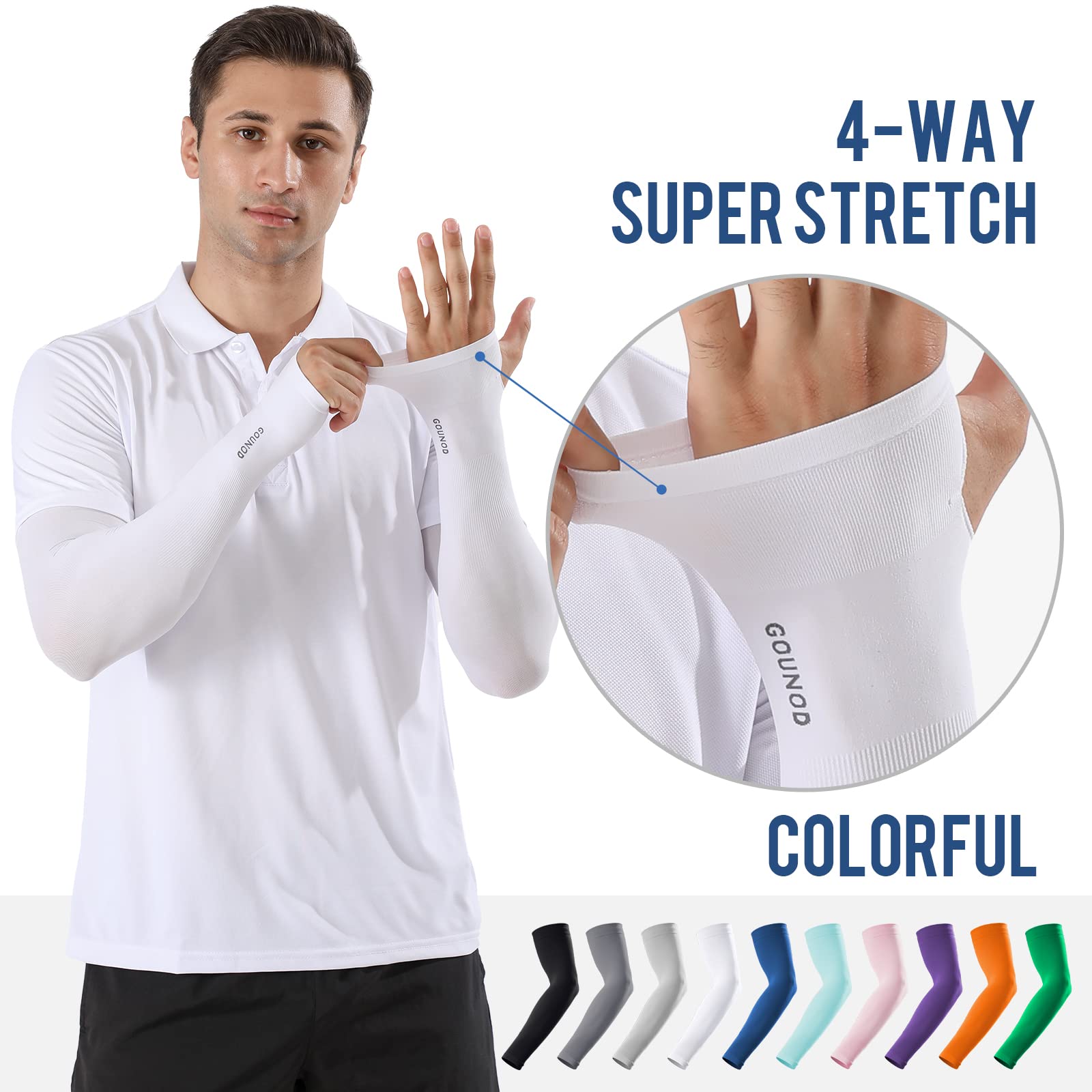 Summer Cool Sunscreen Ice Silk Sleeves Men's Sports Cycling UV Protective Arm Sleeves Women's Arm Sleeves