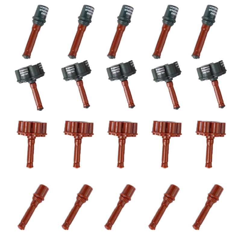 WWII Building Blocks Soldier Figures Soviet Weapons Accessories Cluster Grenade Set Mini Brick Toy MOC QT014