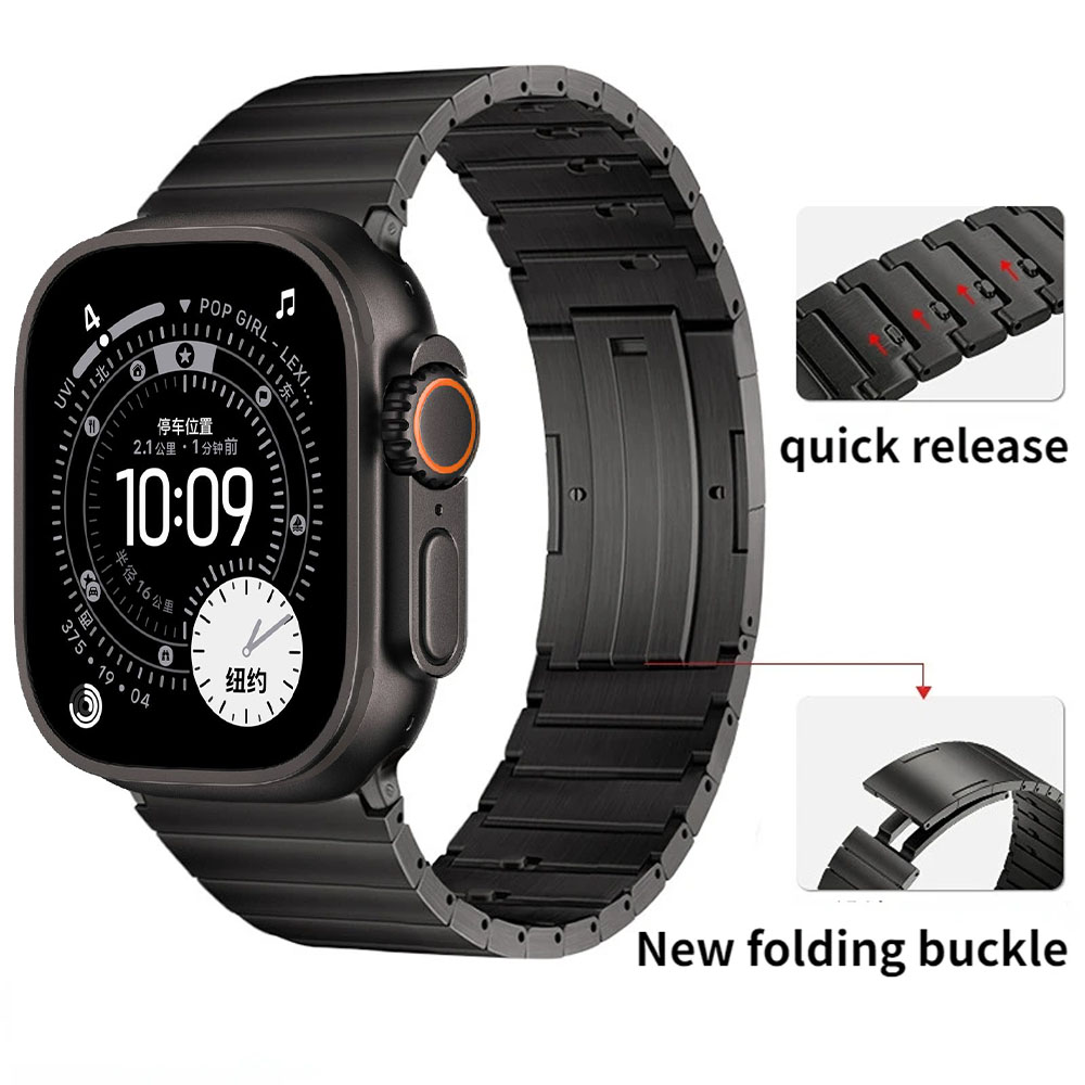 Titanium Strap for Watch Ultra 3-1 49mm 11 10 42mm 46mm Quick Release Light Bracelet IWatch 9 8 7 6 SE 45mm 41mm 44mm 40mm