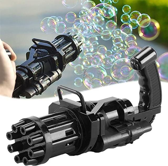 Automatic Bubble Shooter Bubble Blower Battery Operated Gatling Machine Bubble Flying Machine