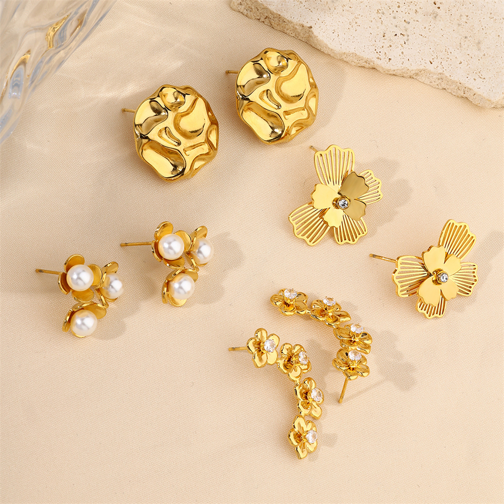 Kissmoon Romantic Double Heart Earrings for Women Stainless Steel Exquisite Leopard Print Heart Earring Birthday Jewelry