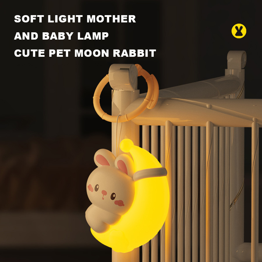 Baby Pendant Moon Rabbit Night light Baby Night Warm Sleep light Warm Baby Sleep With Children Soft light Atmosphere light