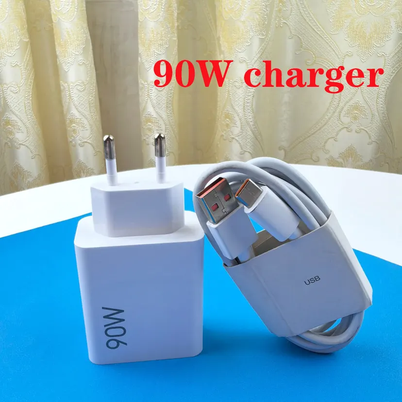 For Xiaomi 90W Fast Charger EU Turbo Charge For Mi 15S 15 17 Ultra Poco X7 F7 K80 Pro Redmi Note 15 Pro+ &1/1.5/2M Type C Cable