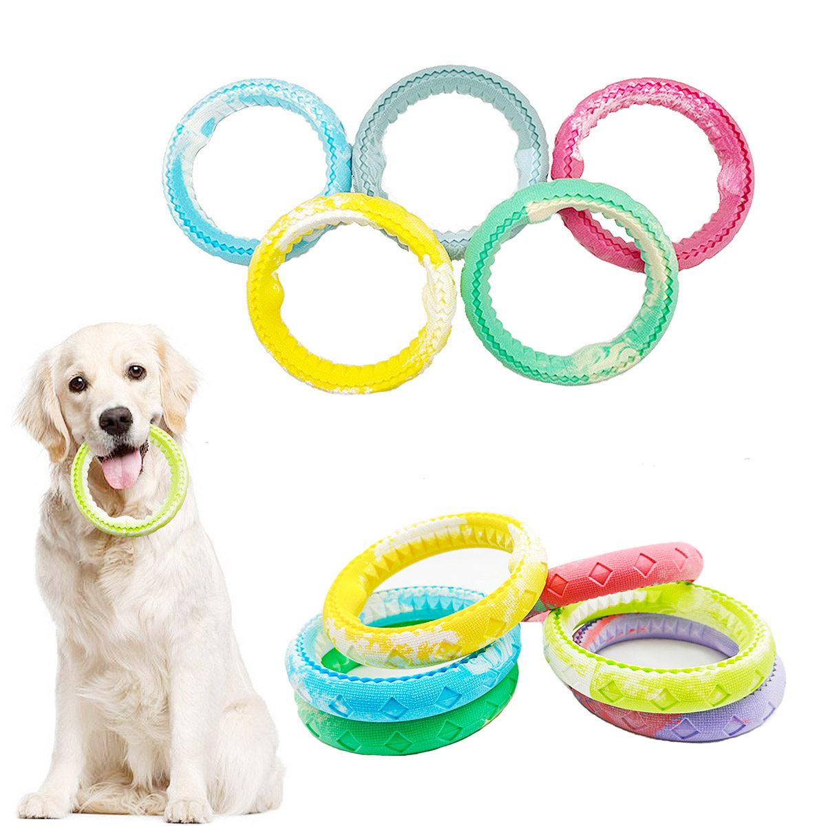 Pet Dog Bite Ring, Bite-Resistant Grinding Training, Interactive Companionship for Large, Medium, and Small Dogs