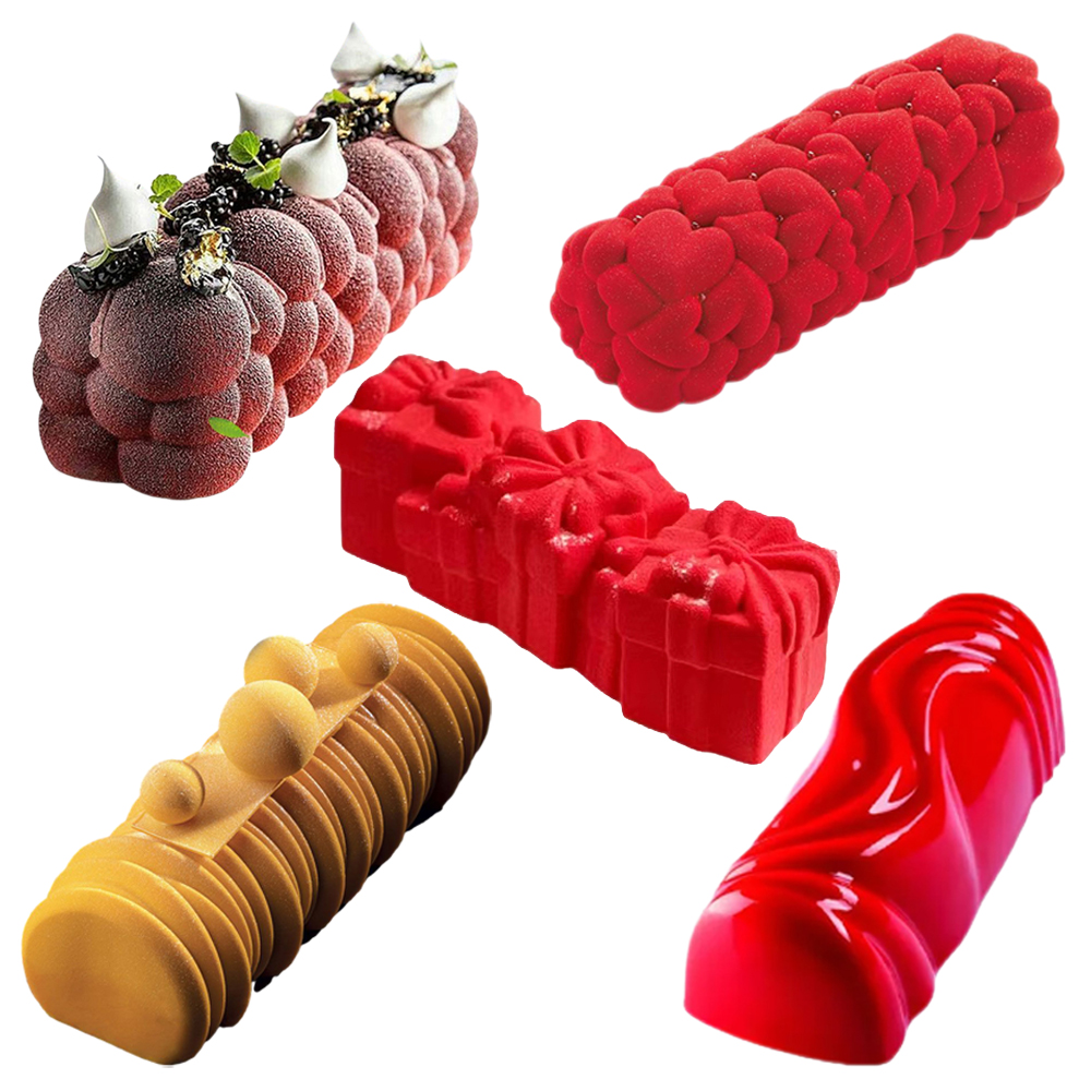 Long Strip Mousse Cake Moulds Food Grade Silicone Cake Molds French Mousse Mould Party Pastry Tray Kitchen Bakeware