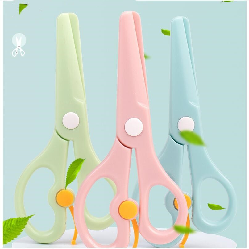Mini Safety Scissors with Round Head for Students and Kids DIY Paper Cutting Handmade Art Craft Supplies Plastic Stationery