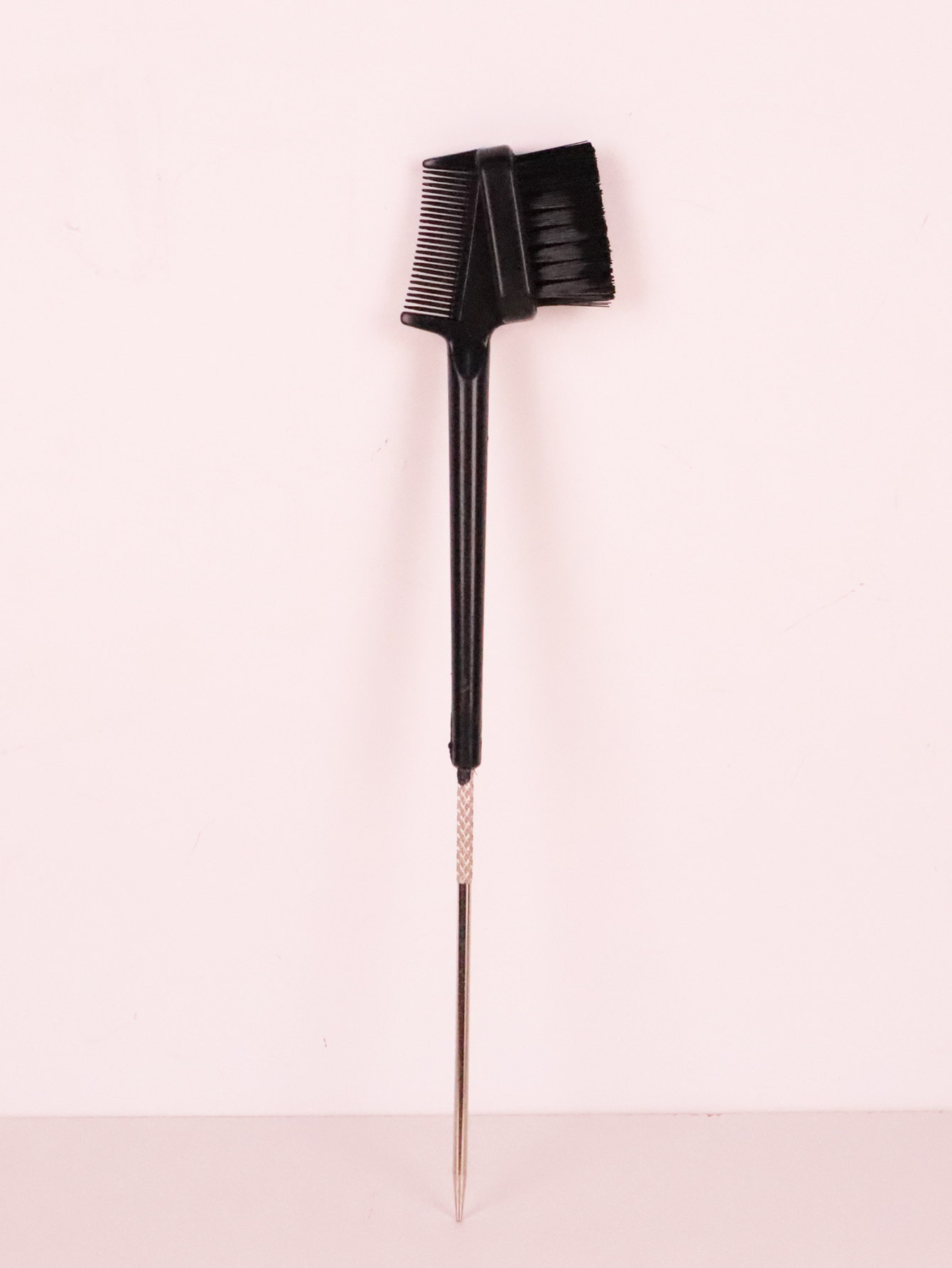 1pc Hair salon double-sided three in one edge control brush, beauty tool eyebrow comb Special for real hair