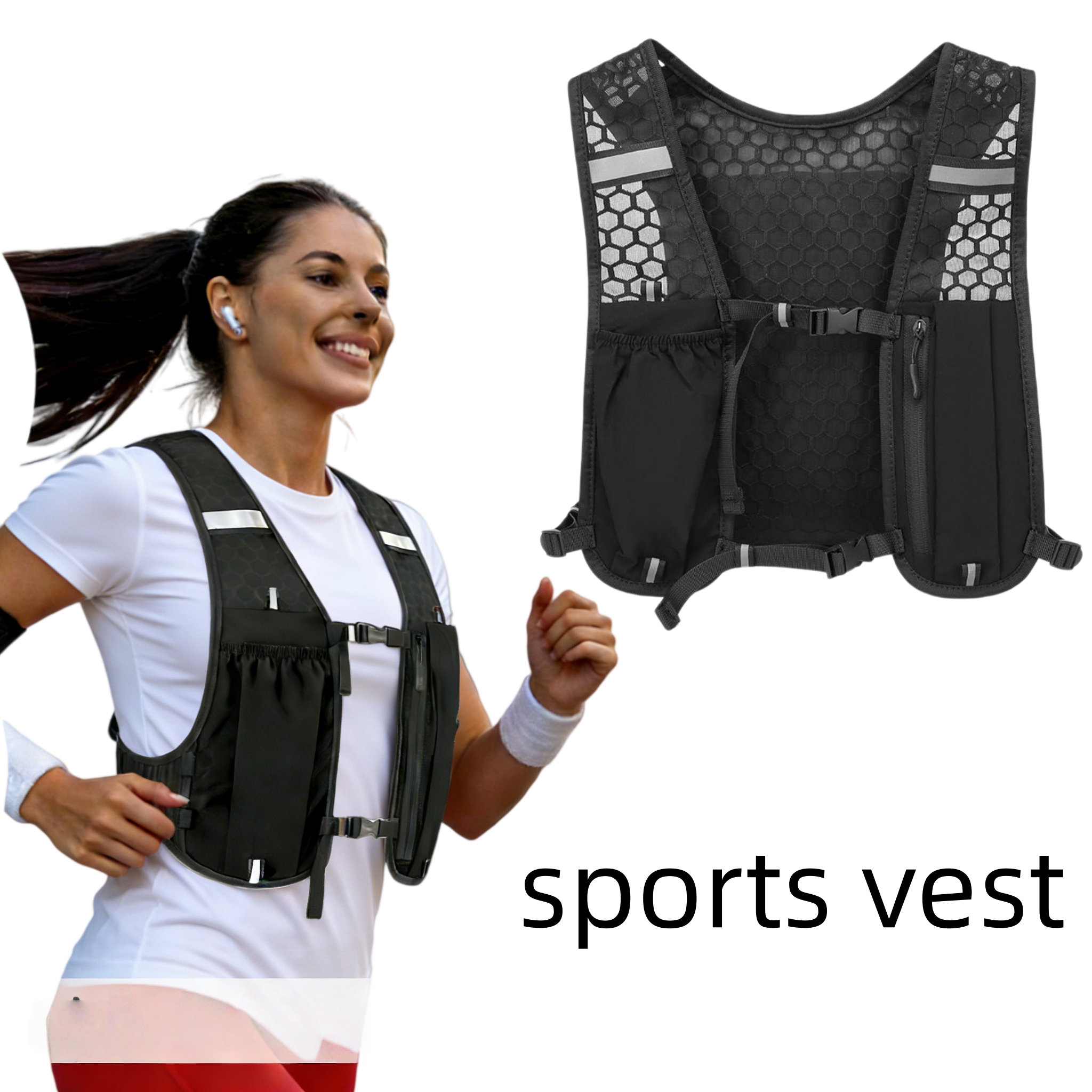 Running Hydration Vest For Men Women, Water Resistant Breathable Backpack For Hiking Cycling Trail Marathons