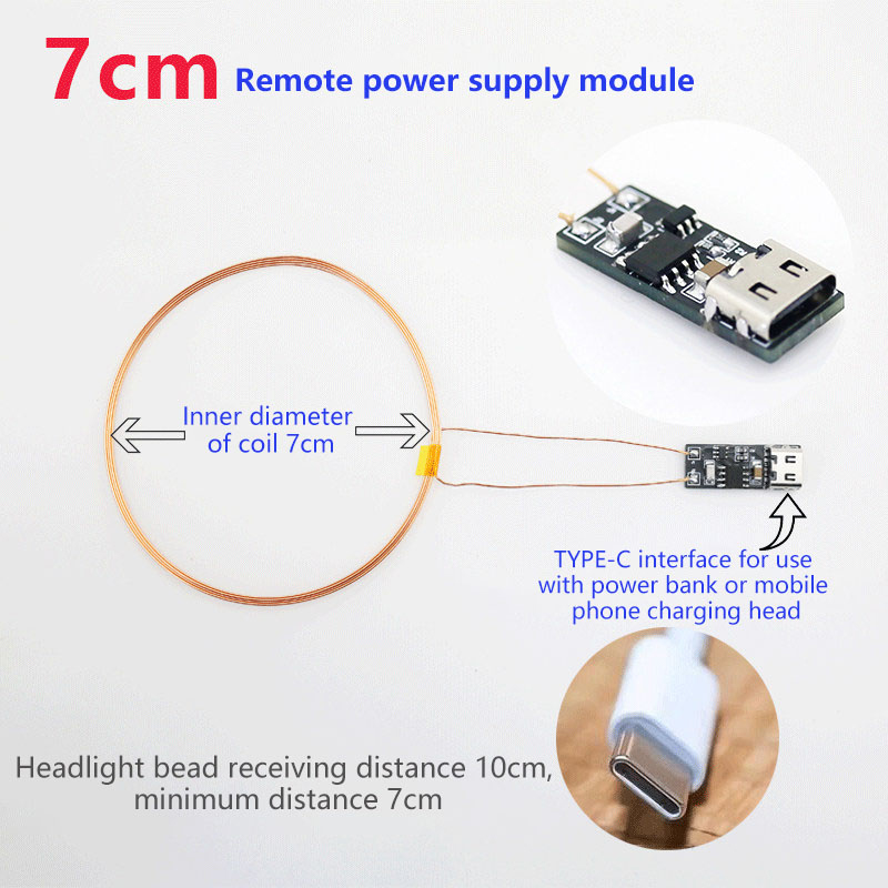 NEW 5Pc DC 5V Wireless Power Supply Transmitter Coil USB Wireless Receiver LED Light Induction Lamp Toys Model Robots Sand Table