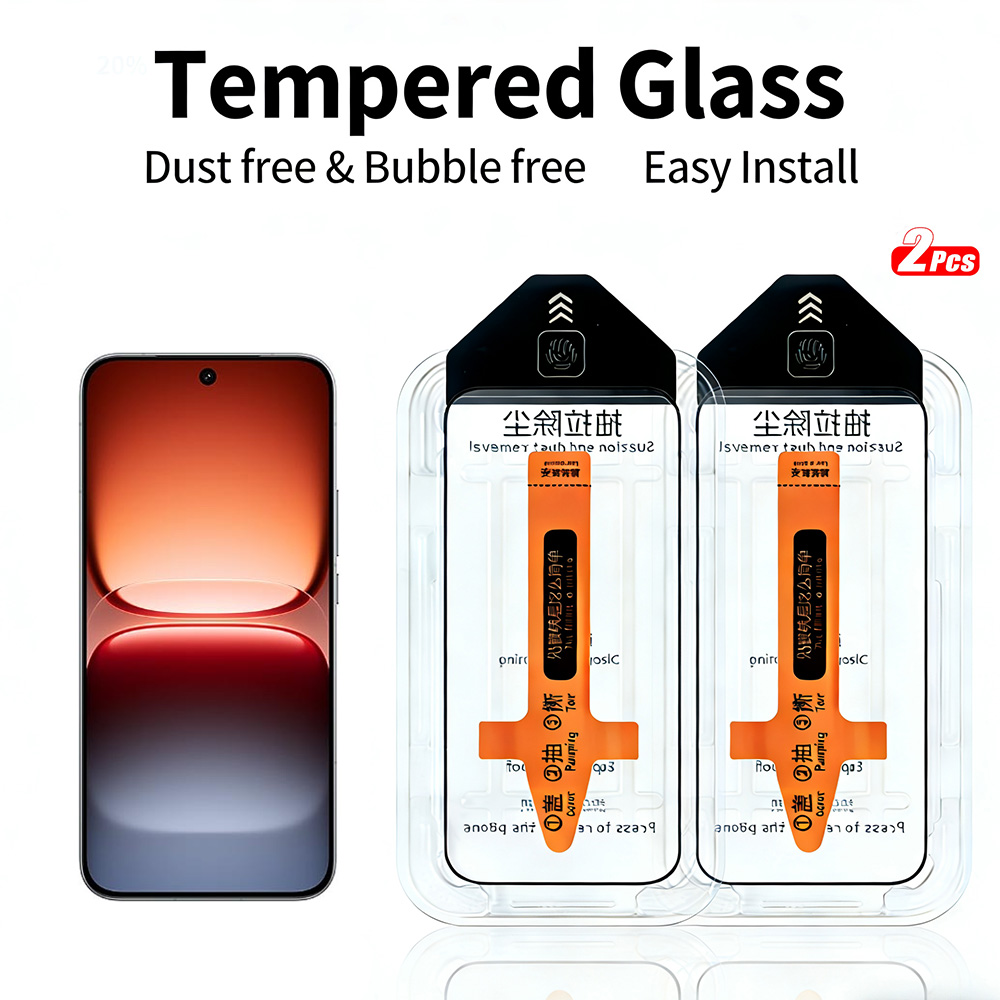 2pcs Tempered Glass for IQOO 15R 15 Ultra 13 12 IQOO Z11 Turbo Z10 Turbo Pro Z10x Screen Protector Dust-free Easy Install