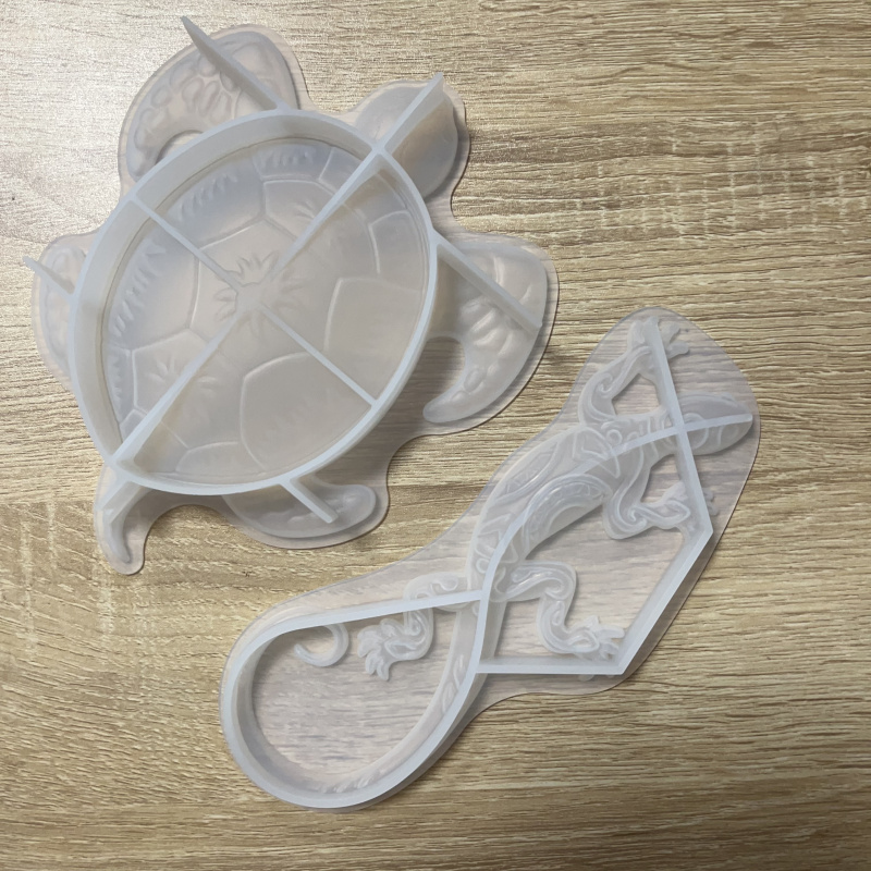 1pc/3pcsGecko、Turtle Ornament Silicone Mold，Resin Casting Molds，forDIYCrafts，Soap Making，Candle Creation，-Durable，Easy to Use