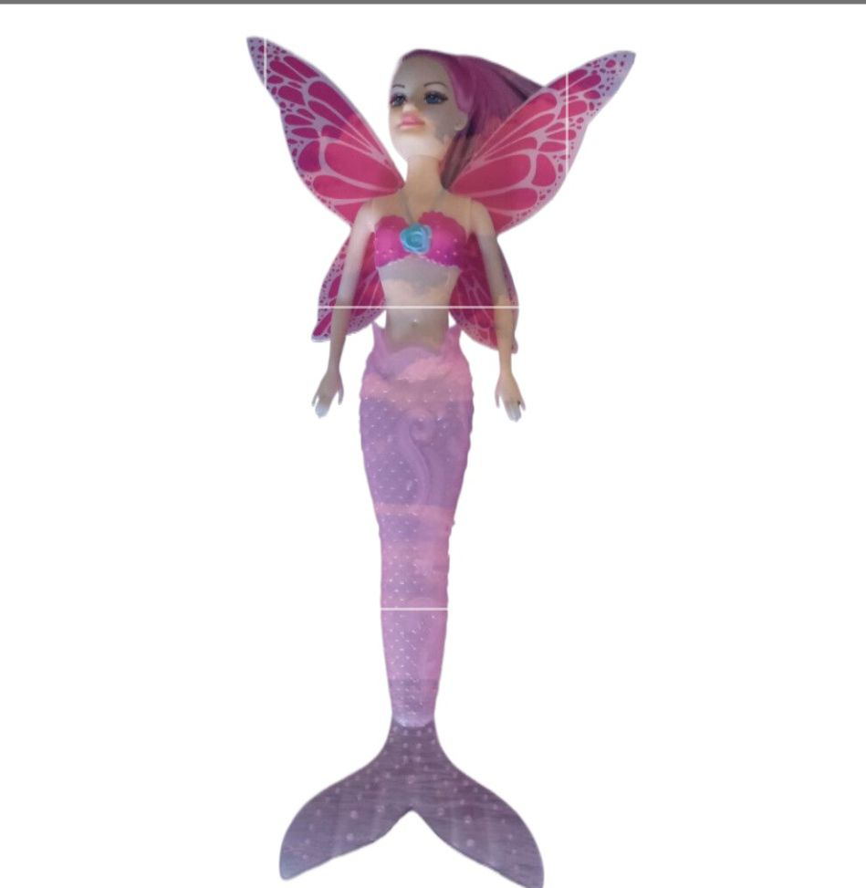 Cute Water Magical Princess Jalpari With Led light For Baby Girl Birthday Gift And Play -9'*4'*26.7'cm