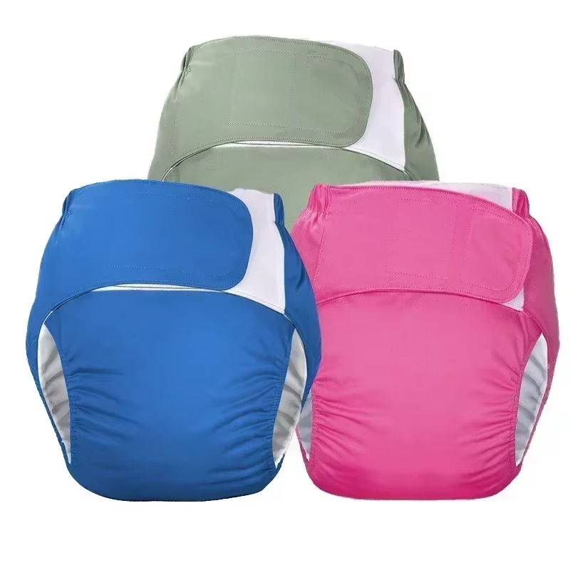 Size Washable Cloth Diapers Adjustable Elderly Reusable, Incontinence Underwear, Waterproof Fabric Breathable Not Stuffy