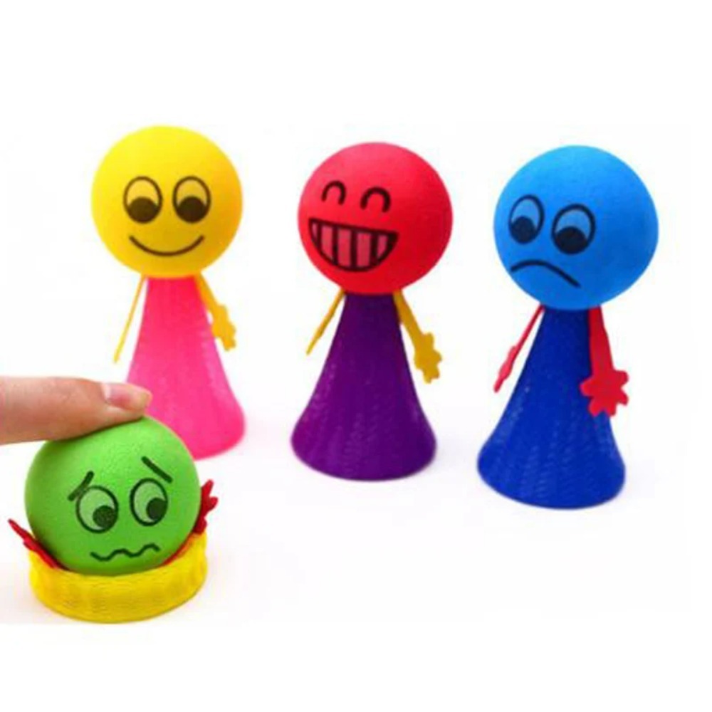 10Pcs Plastic Doll Funny Children Toys Random Multicolor Campus rewards Creative Jump Bounce Elf Party Birthday Fly Man