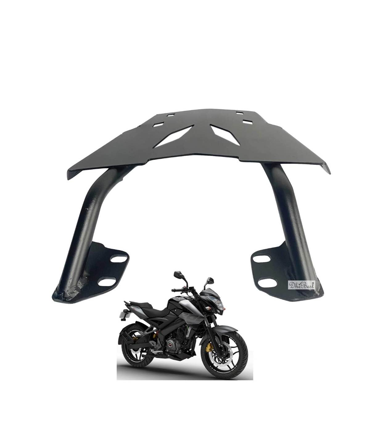 Bike Back Rack Seat Extender Trail Expedition Carrier Black Compatible with Bajaj Pulsur NS 200