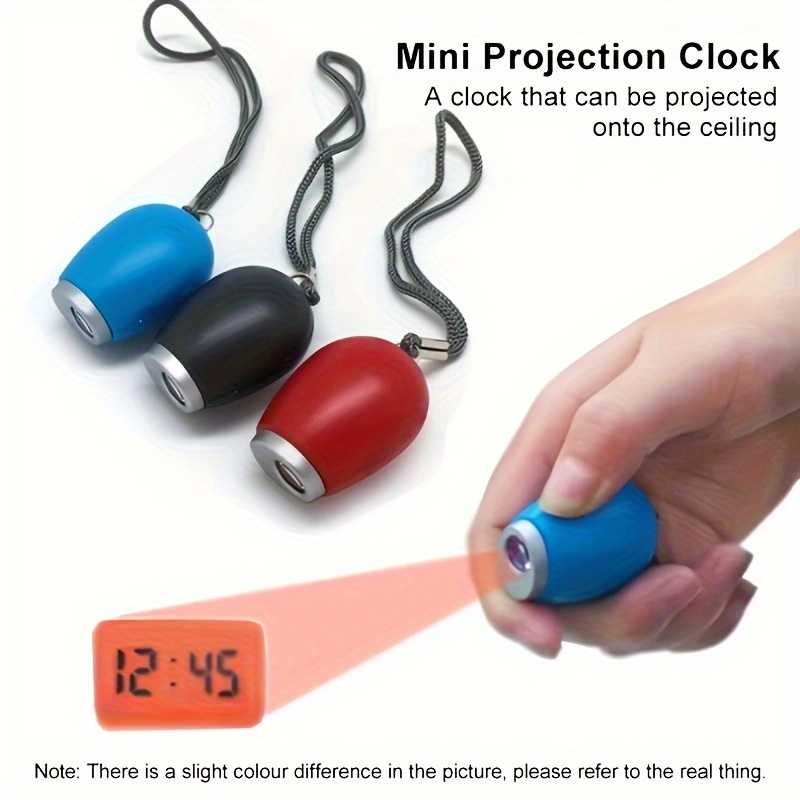 1pc New Creative Projection Electronic Clock LED Digital Clock Mini Portable Atmosphere Clock Flashlight Clock Light