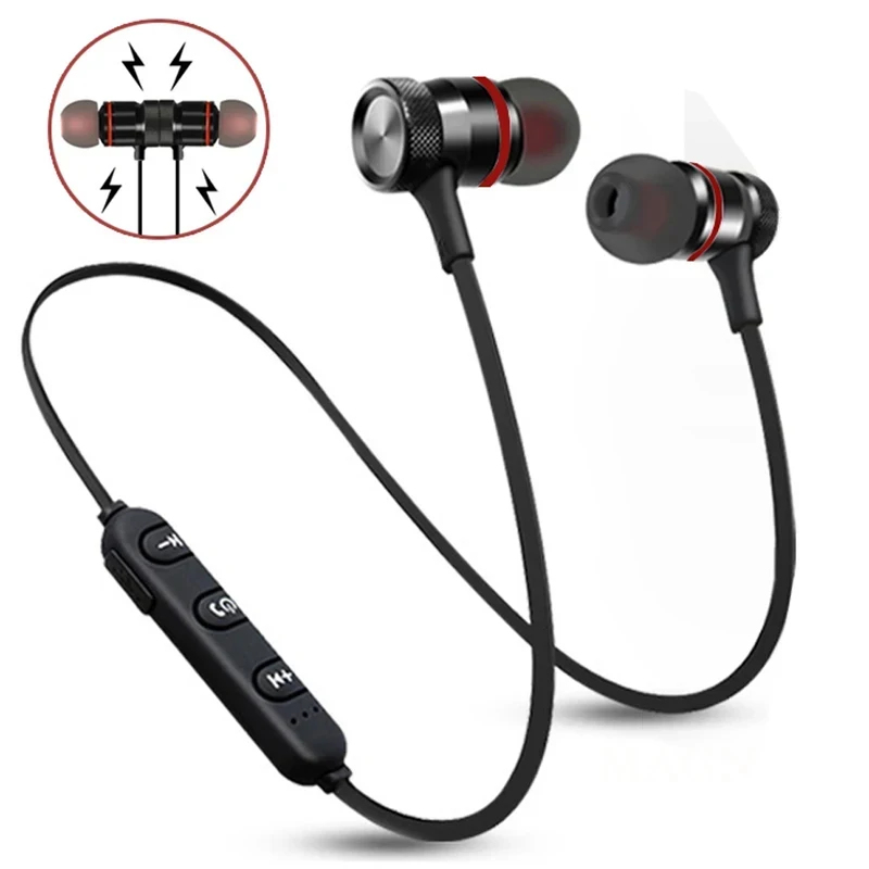 1-6pcs Bluetooth Wireless Headphones Bass Headset Neckband Sport Stereo Earphone With Microphone Headphones For All Smartphone