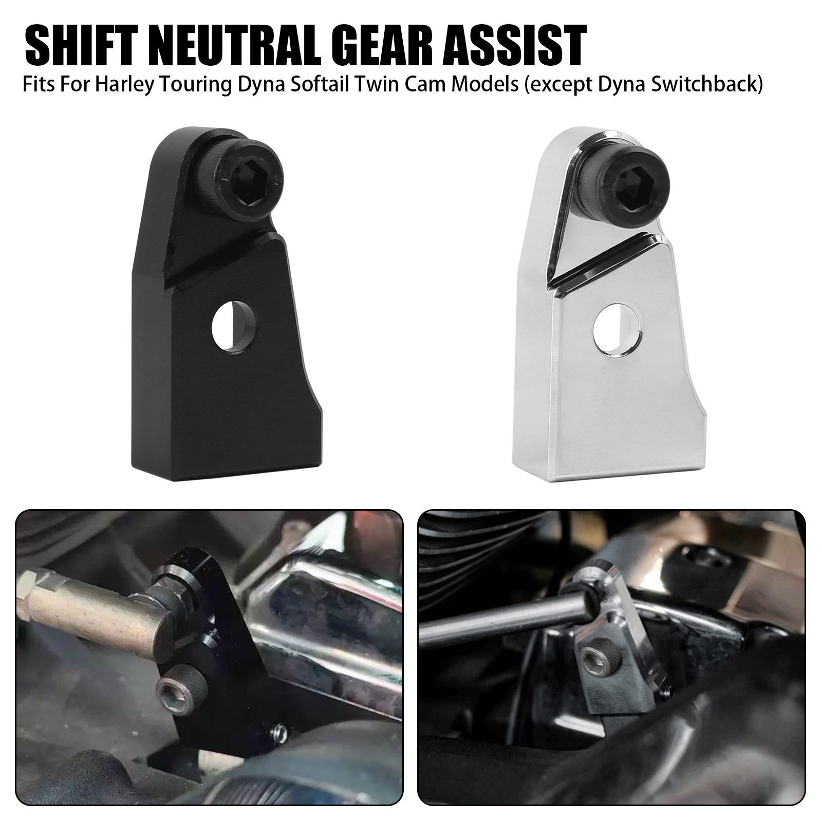 Motorcycle Shift Neutral Gear Assist Kit Aluminium For Harley Touring Road King Street Glide FLHT Dyna Softail Fatboy Twin Cam