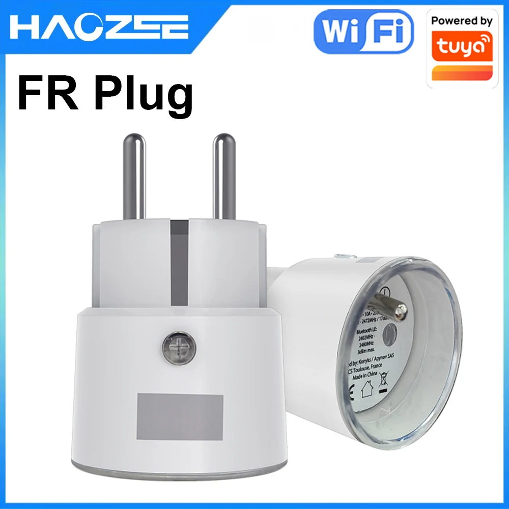Tuya Wifi Smart FR Plug EU with Power Monitor Function Wireless App Voice Remote Control Socket Works with Alexa Home