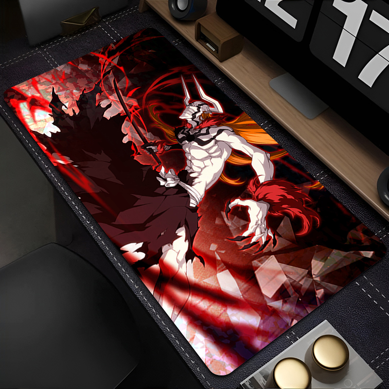 Ichigo Bleach Kurosaki Deskmat Black Keyboard Laptop Office Mousepad Gamer Gaming Large Mouse Pad 100x50 Extended Carpet