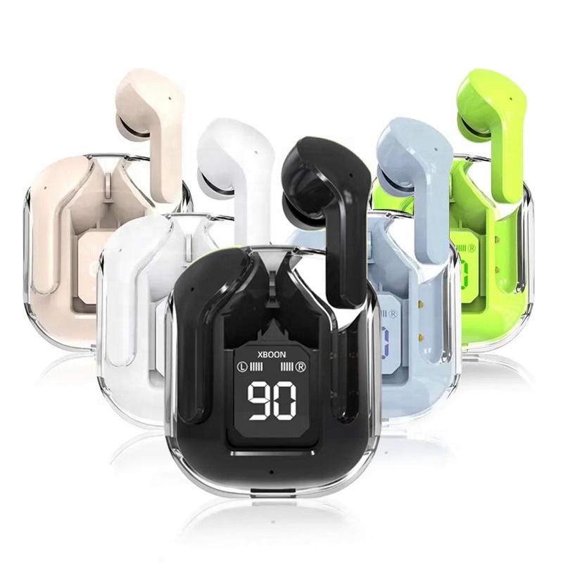 Ultra Pods Pro Earbuds Transparent TWS Bluetooth Earbuds BT Gaming Stereo sound earbuds High bass HD Mic Low Latency