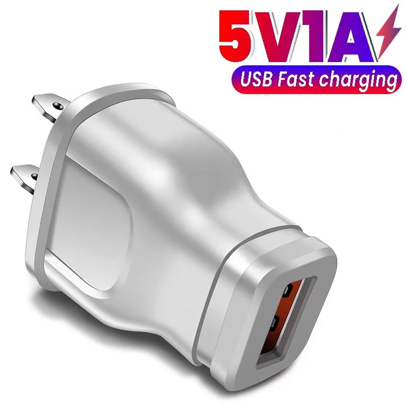 5V 1A Power Supply Adapter Power US/EU Plug Portable USB Port Adapter Travel Wall Charger For Mobile Phone iPhone