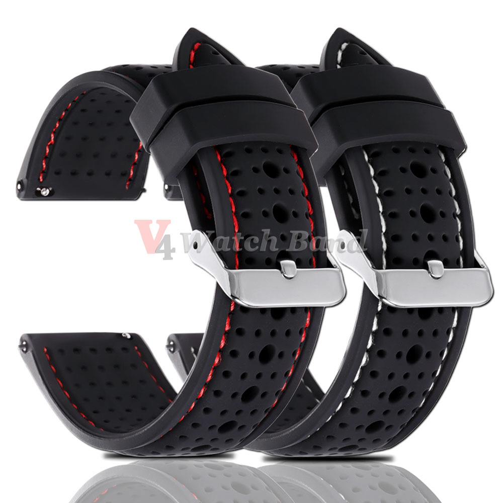 18mm 20mm 22mm 24mm Universal Tropic Strap for Silicone Watch Band for Bracelet Quick Release Women Men Belt