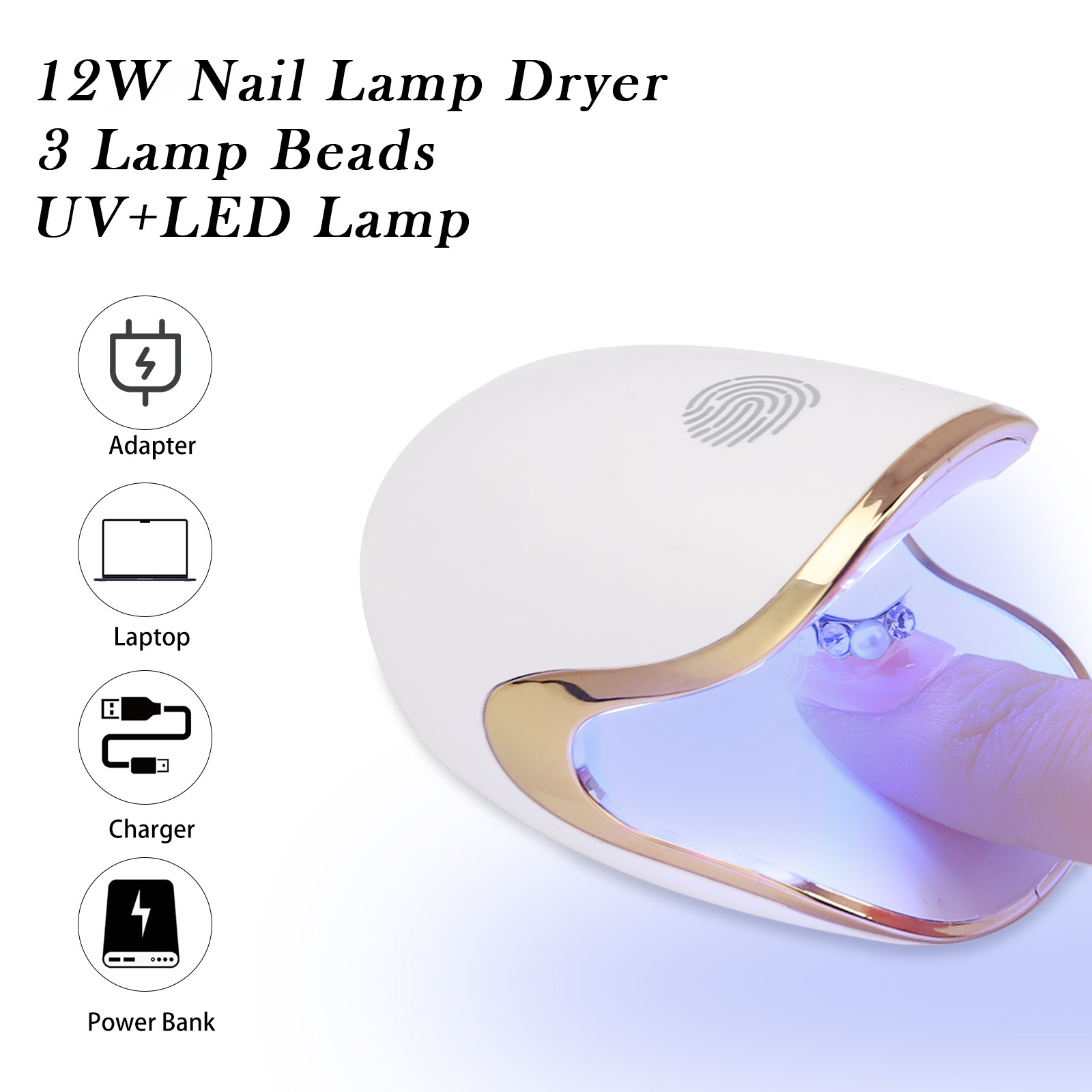 12W Dinosaur Egg UV Nail Lamp Dryer Mini Single Finger Phototherapy Machine Fast Drying Portable Varnish Cured Manicure Tools