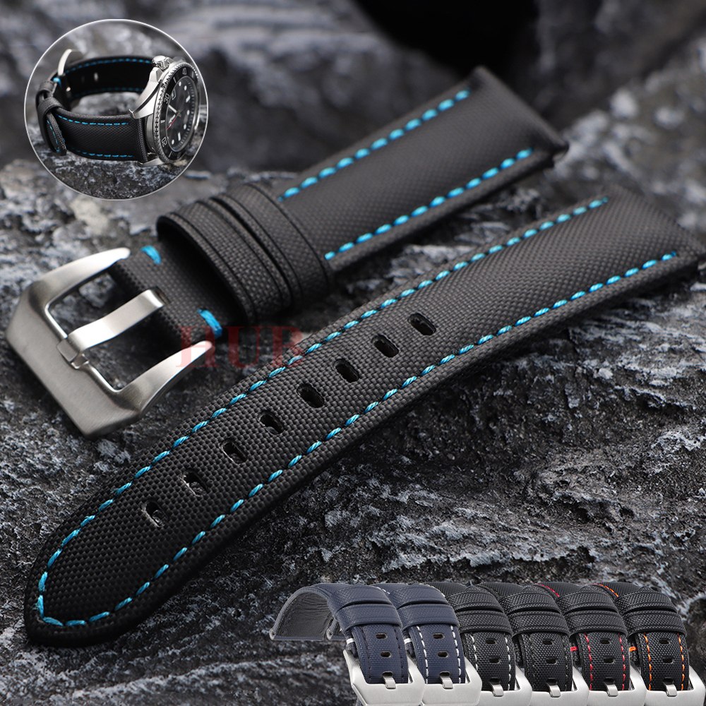 Sailcloth Nylon Watch Strap for Panerai for for Band Canvas Men Replacement Bracelet Accessories 20mm 22mm 24mm 26mm