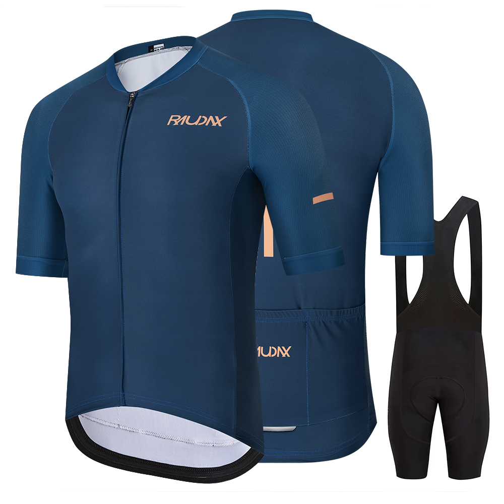 Raudax Men's Summer Road Bike Wear Racing Clothes Breathable Cycling Jersey Set - Ropa Ciclismo Maillot